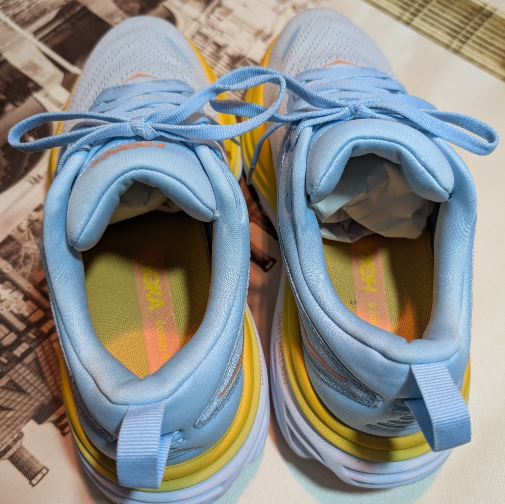 Hoka One One Bombi 8 Cushioned Road Shoes  Summer Song Women's Size 7 No Box - Picture 4 of 14